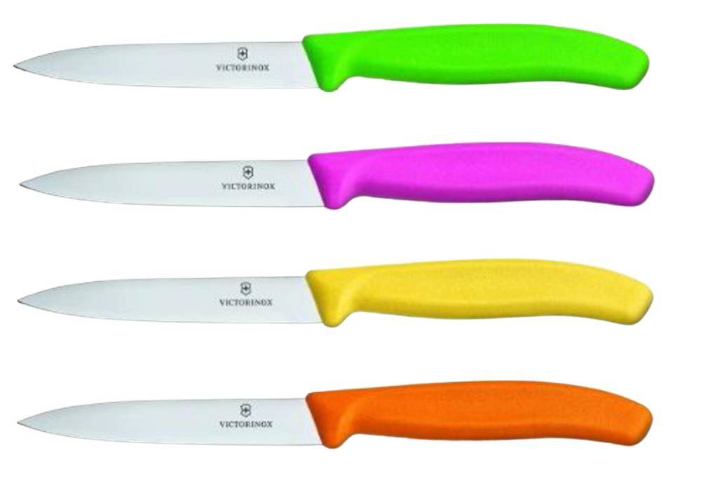 Victorinox - Küchen- Gemüsemesser Set, verschiedene Farben, 6.7706.L, (4 Messer à 1 Set)