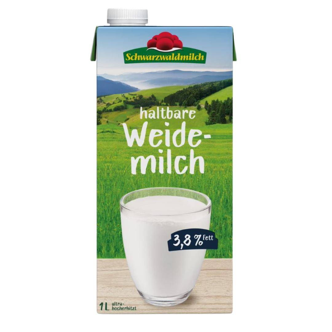 Schwarzwaldmilch - H-Weidemilch 3,8%, 12 x 1 Liter Schwarzwaldmilch - H-Weidemilch 3,8%, 12 x 1 Liter