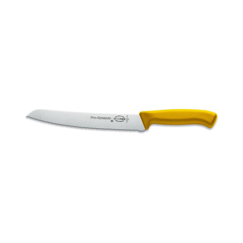 F. DICK - ProDynamic Brotmesser, Wellenschliff, 21 cm, gelb, 8503921-02
