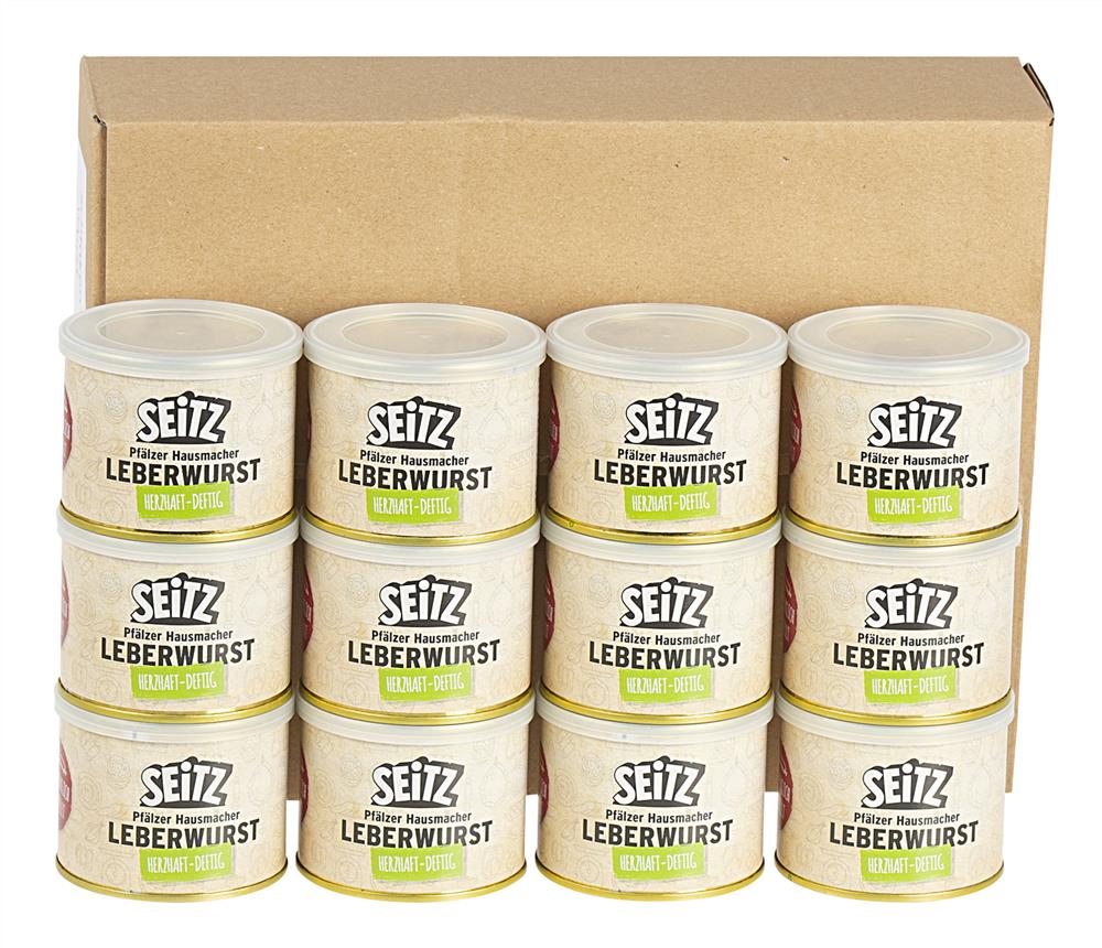 Seitz - Vollkonserven Leberwurst, 12 x 200 g Dose