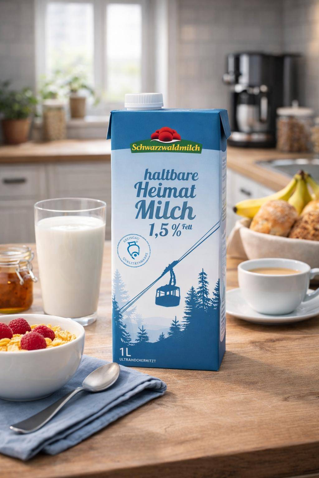 Schwarzwaldmilch - Heimat H-Milch 1,5%, fettarm, 12 x 1 Liter