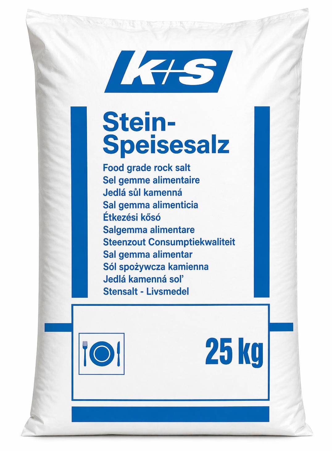 K+S - Steinspeisesalz, 2,3-0,8 mm Körnung, 25 kg Sack
