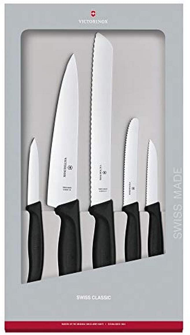 Victorinox - Küchenmesserset, 5 teilig, schwarz, 6.7133.5G Victorinox - Küchenmesserset, 5 teilig, schwarz, 6.7133.5G