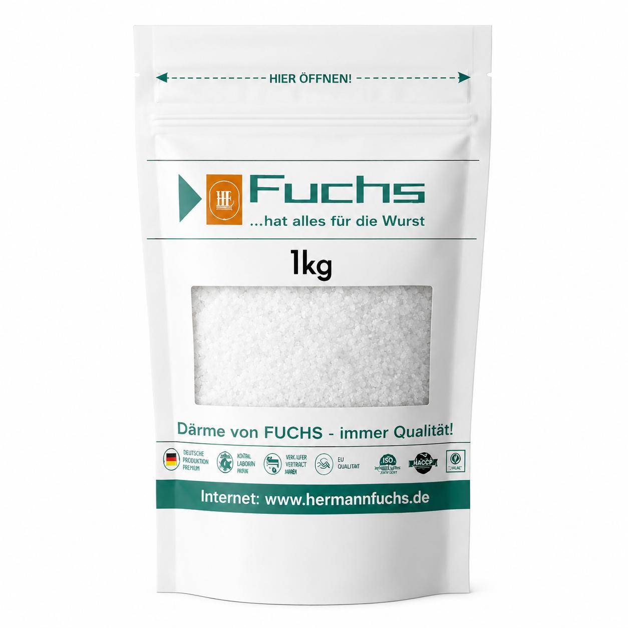 Fuchs - Nitritsalz / Pökelsalz, 0,8%-0,9%, 1 kg Beutel