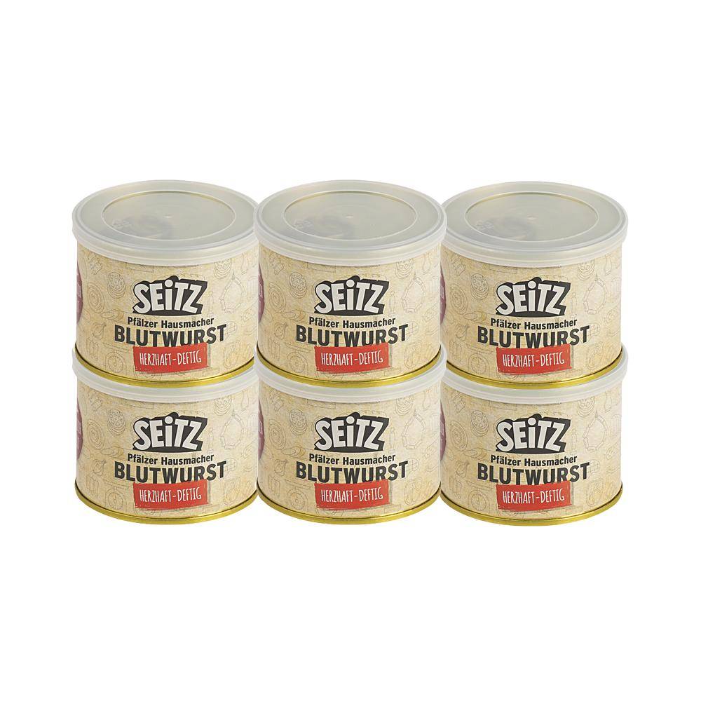 Seitz - Vollkonserven Blutwurst, 6 x 200 g Dose