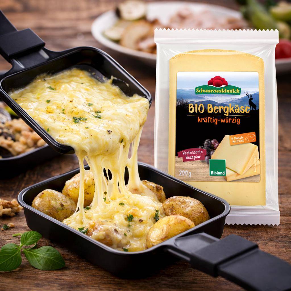 Schwarzwaldmilch - Bioland Bergkäse 45% Fett i.Tr. kräftig-würzig, 6 Monate gereift, 200 g Stück
