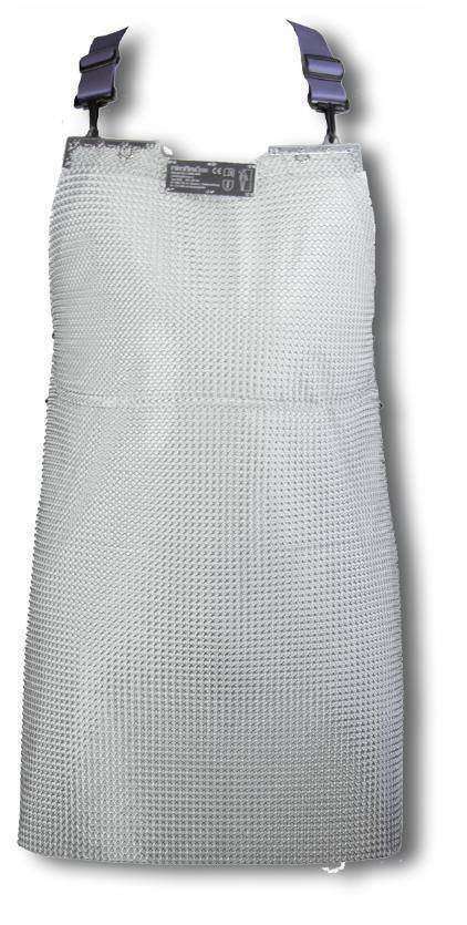 Niroflex - Stechschutz-Schürze, 80 x 55 cm, Beriemung in blau