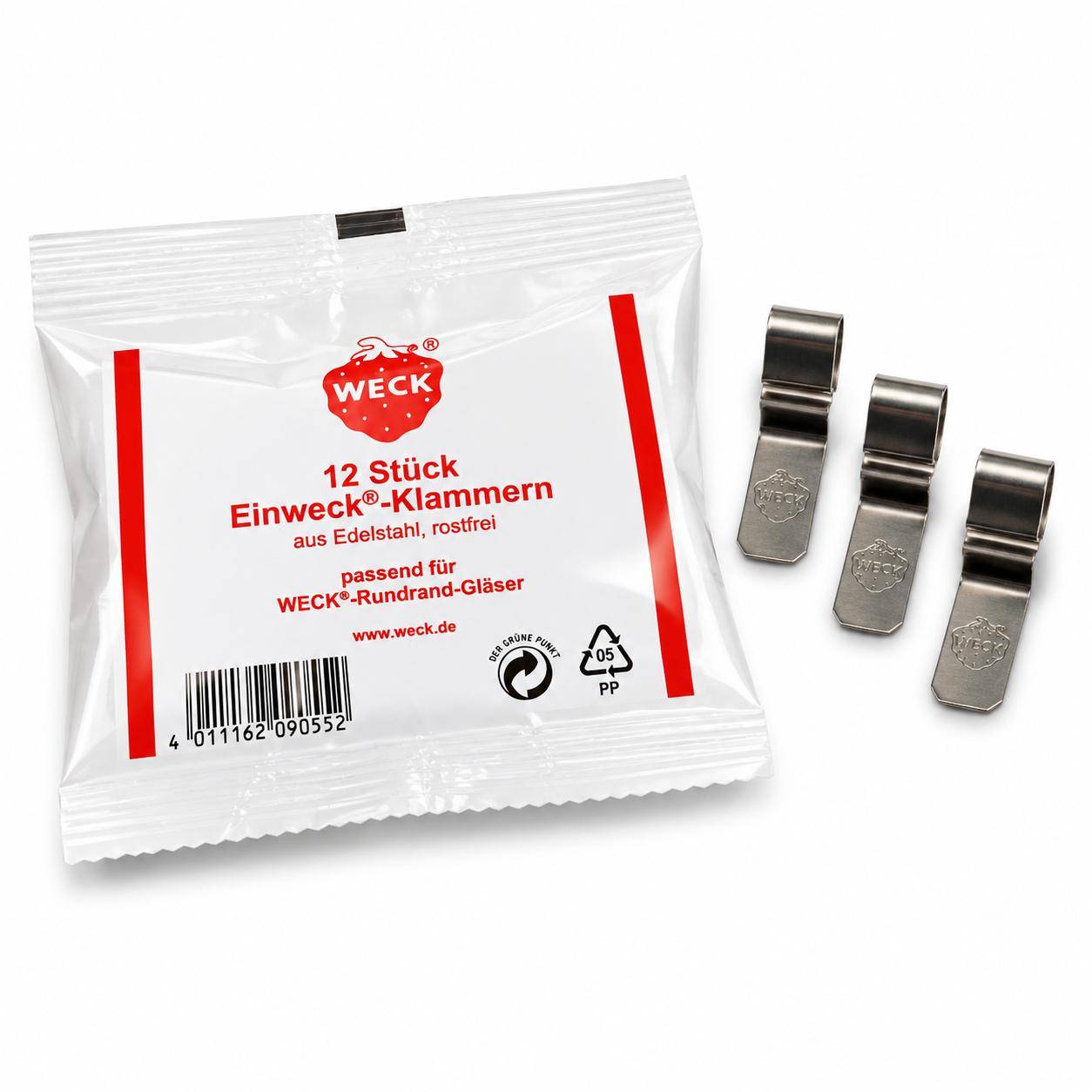 Weck - Klammern, 12 Stück