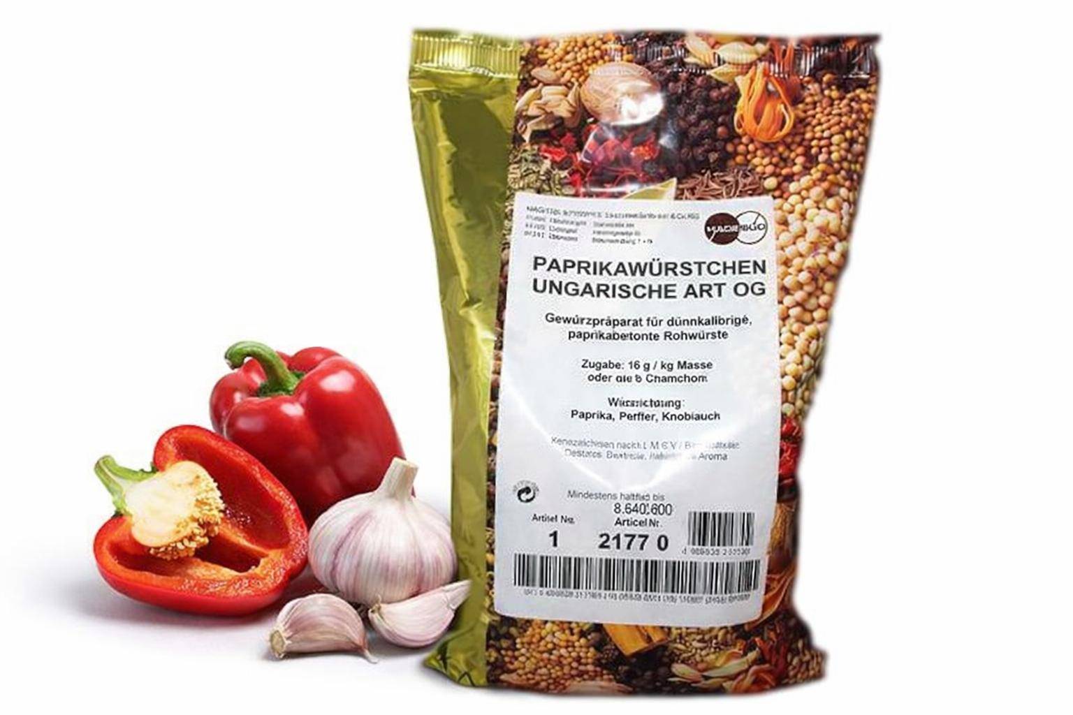 Hagesüd - Paprikawürstchen, ungarische Art, 1 kg Beutel Hagesüd - Paprikawürstchen, ungarische Art, 1 kg Beutel