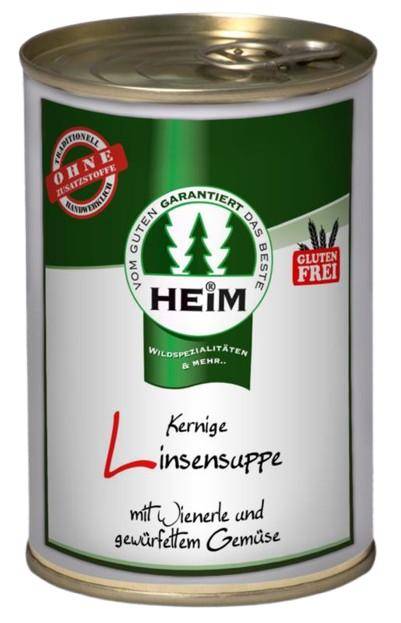 Linsensuppe mit Wienerle & gewürfeltem Gemüse - 400ml Dose