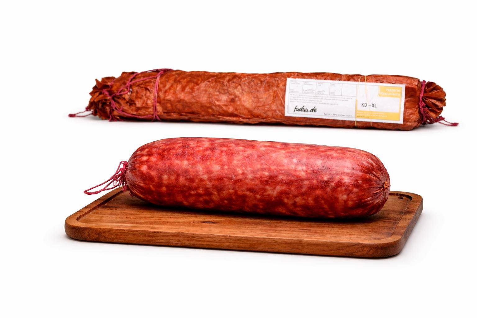 Fuduu.de - Kranzdarm, lachsrot, rot abgebunden, Kaliber 43/50 cm, 1 Bund