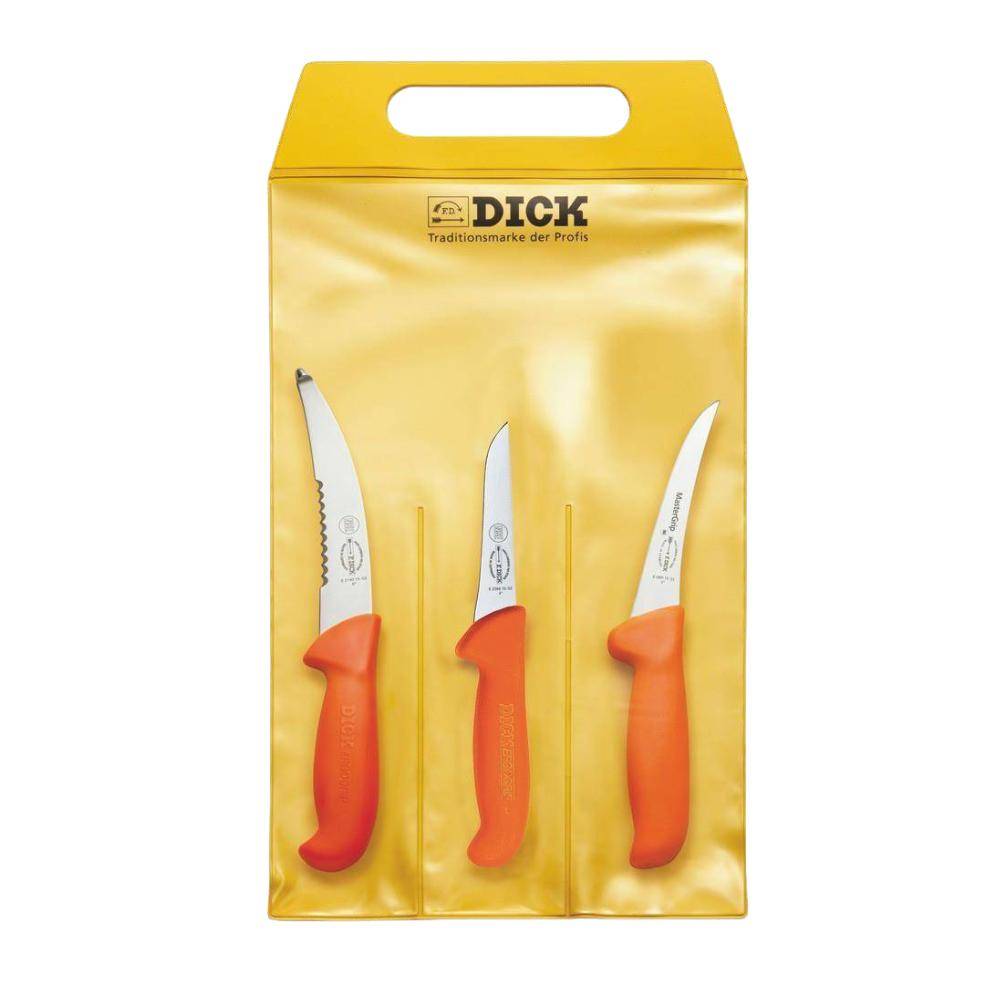 F. DICK - 3 teiliges Messerset "Jagd Outdoor", ErgoGrip, 82556200