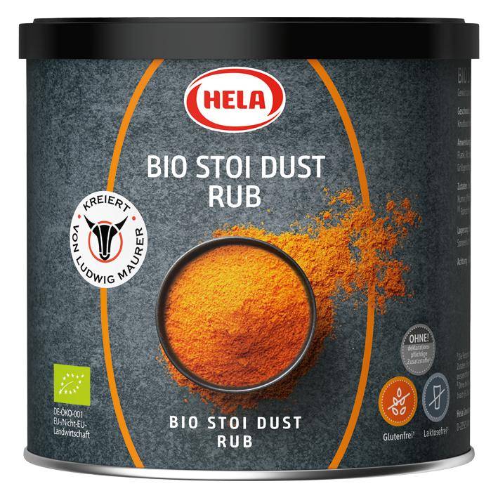 Hela - Bio Stoi Dust Rub - Würzung, 0,37 kg Dose