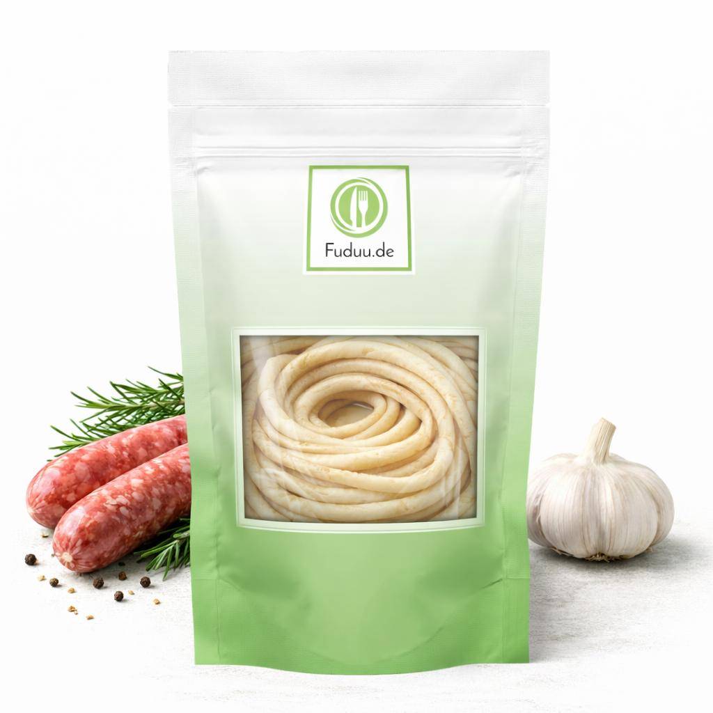 Fuduu.de - Deutscher Schweinedarm, Kaliber 28/30 mm, 91 Meter Fuduu.de - Deutscher Schweinedarm, Kaliber 28/30 mm, 91 Meter