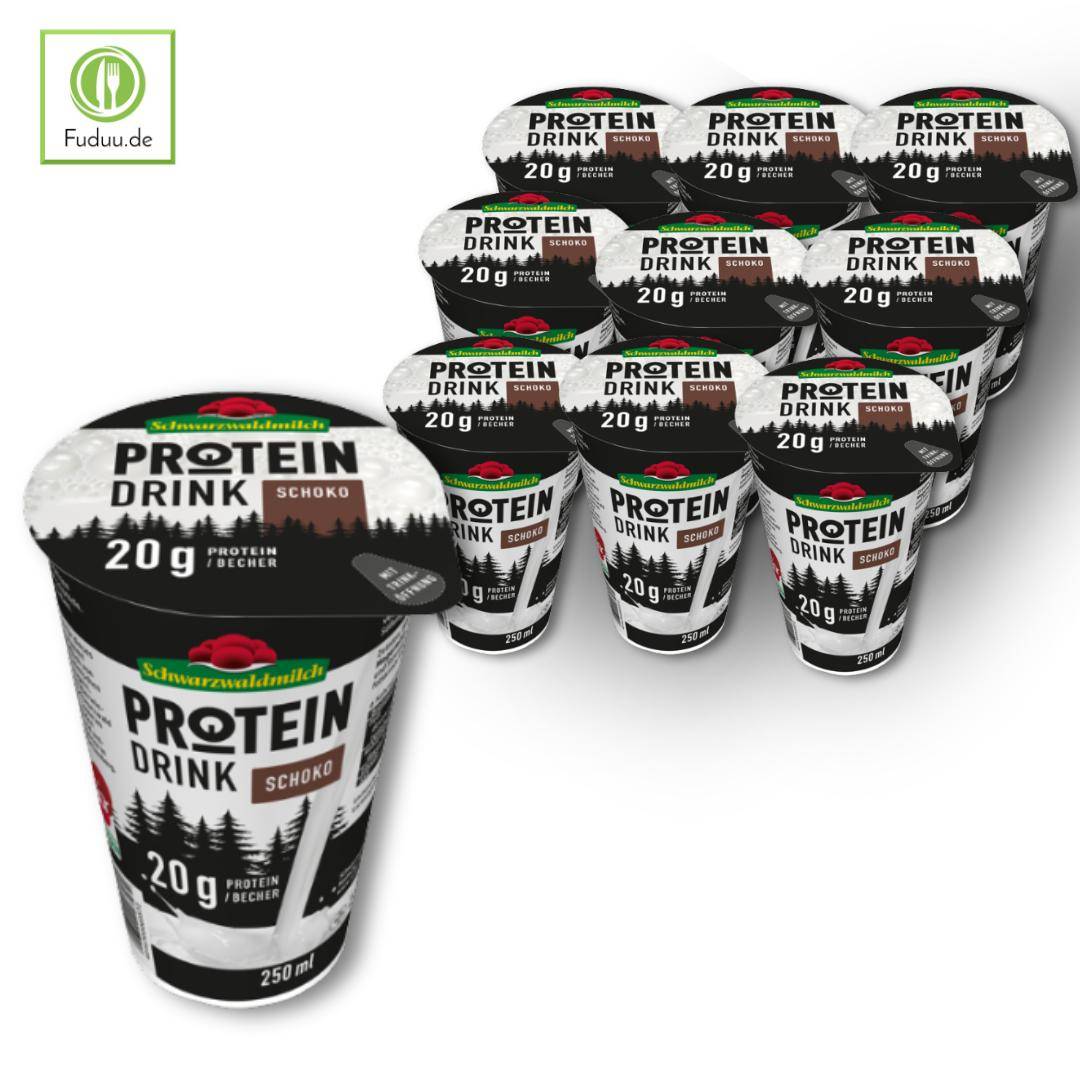 Schwarzwaldmilch - Protein Schoko Drink 0,3% Fett, 10 x 250 ml Becher
