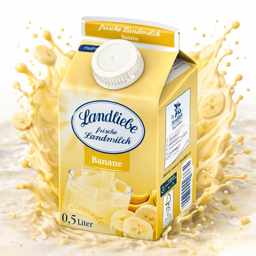 Landliebe - Frische Landmilch Banane 1,5%, 10 x 500 ml Landliebe - Frische Landmilch Banane 1,5%, 10 x 500 ml