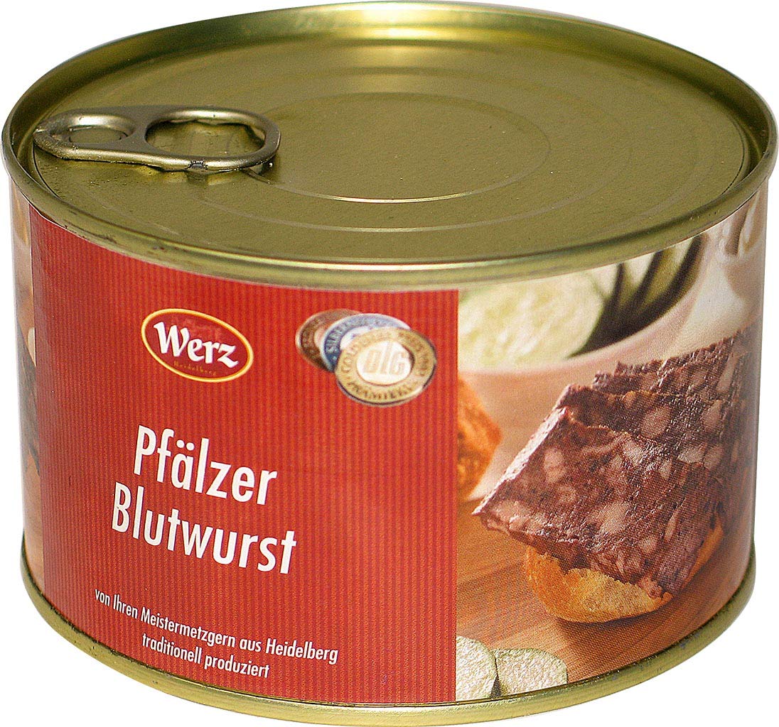 Werz - Vollkonserven Pfälzer Blutwurst, 400 g Dose Werz - Vollkonserven Pfälzer Blutwurst, 400 g Dose