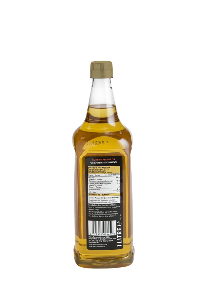 PREP Premium Spezialöle - Erdnussöl, geröstet, 1 l Flasche