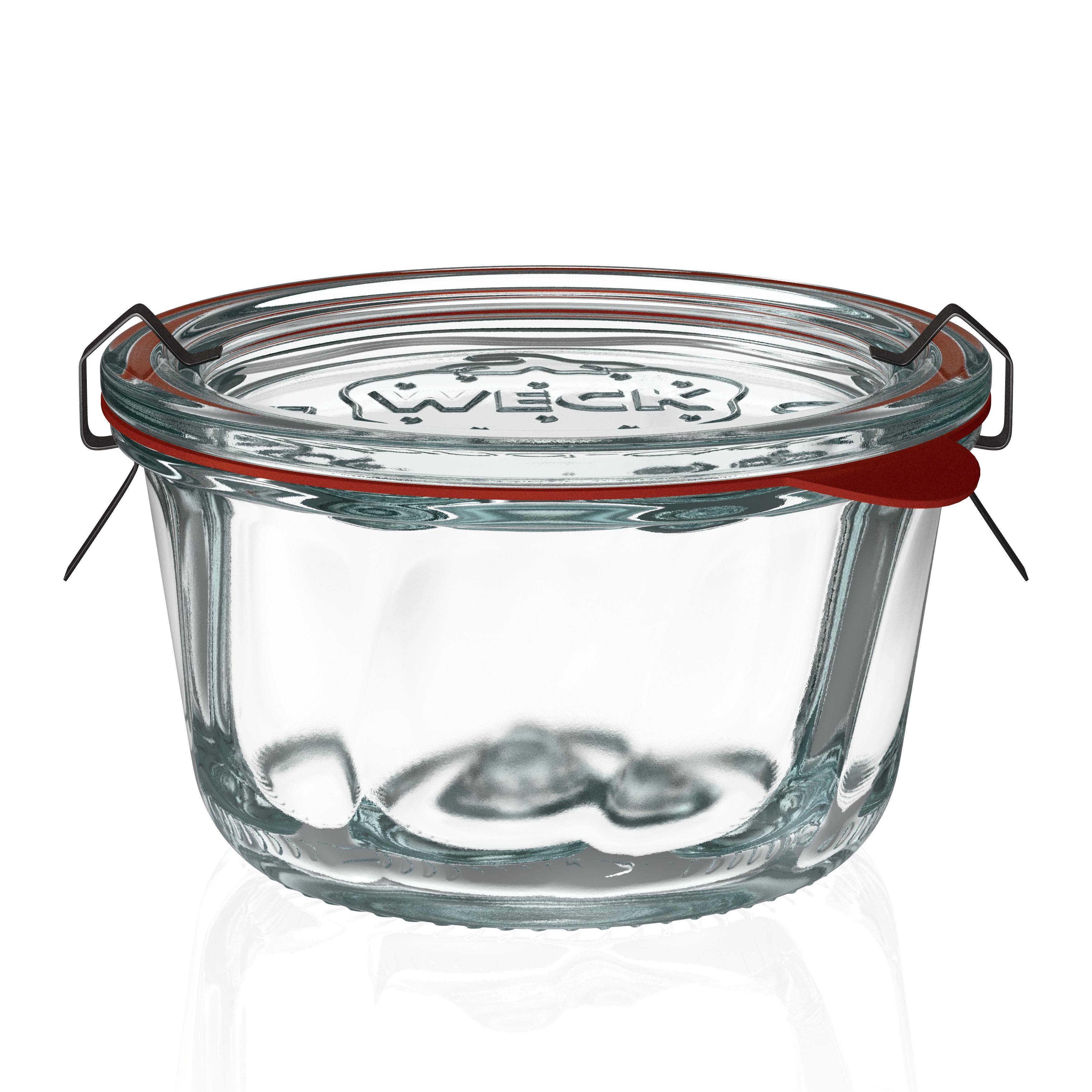 Weck - Gugelhupfglas mit Deckel, inklusive Dichtungen und Klammern, 280 ml, 568, 6 Stück