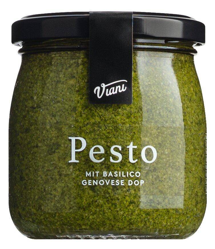Viani - Basilikum-Pesto Genuesser Art mit Knoblauch, 180 g Glas Viani - Basilikum-Pesto Genuesser Art mit Knoblauch, 180 g Glas