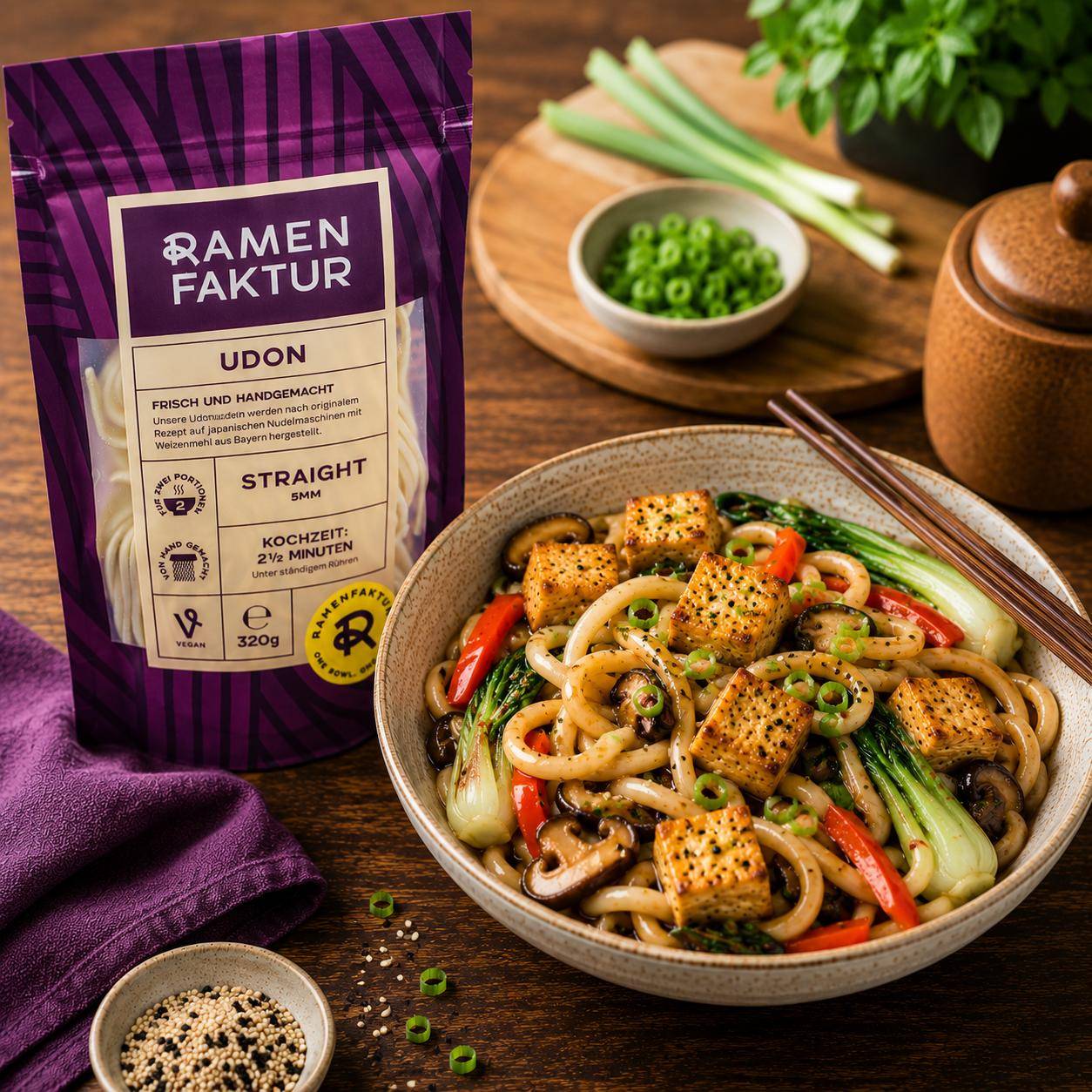 Ramenfaktur - Udon Nudeln, 320 g Beutel