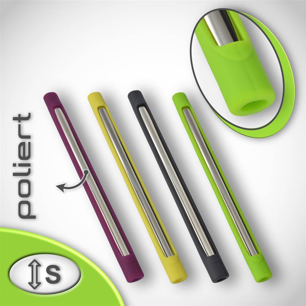 Kaufmann - Trinkhalme S poliert, bunt, 4 Stück Kaufmann - Trinkhalme S poliert, bunt, 4 Stück