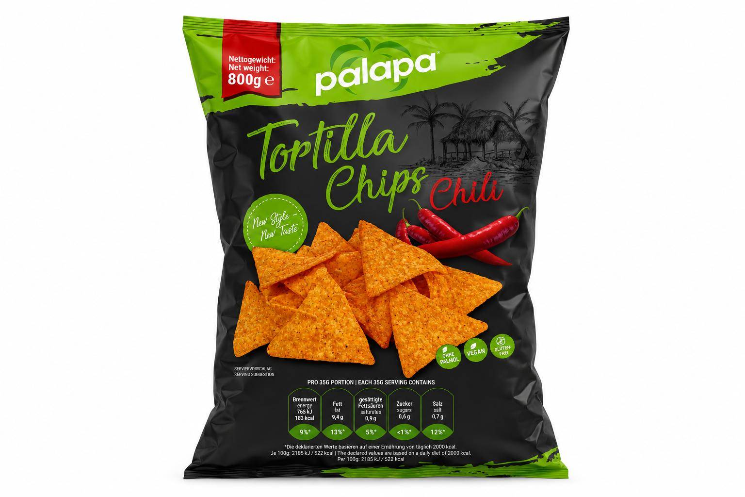 Palapa - Tortillas Chips Chilli, 450 g Tüte