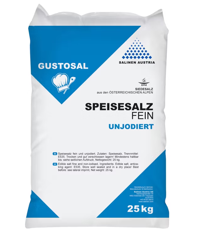 Gutsosal- Speisesalz ohne Jod, 25 kg Sack