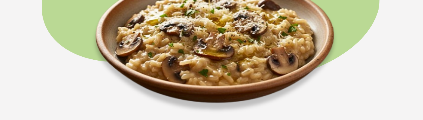 Cremiges Risotto mit Pilzen & Olivenöl