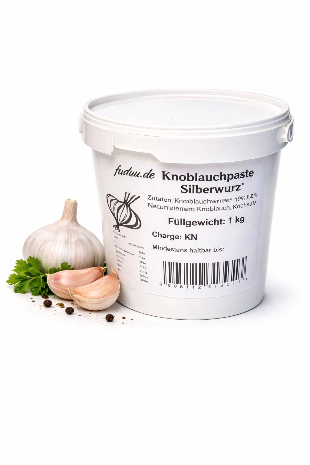 Fuduu.de - Knoblauchpaste, 1 kg Eimer Fuduu.de - Knoblauchpaste, 1 kg Eimer