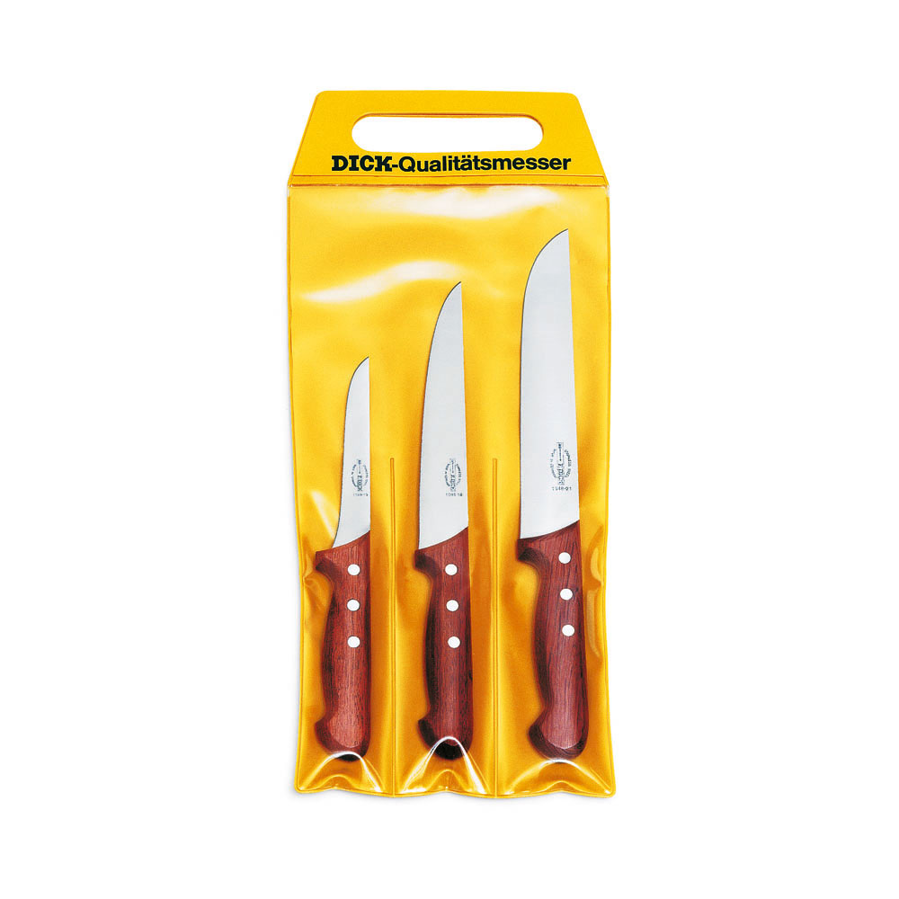 F. DICK - Messersatz, 3-tlg., mit Holzgriff, 8155300 F. DICK - Messersatz, 3-tlg., mit Holzgriff, 8155300