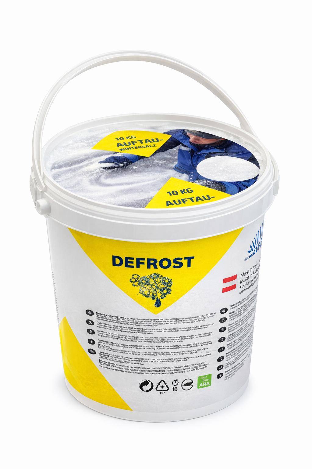 DEFROST - Auftausalz, Streusalz, 10 kg Eimer DEFROST - Auftausalz, Streusalz, 10 kg Eimer