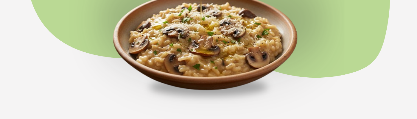Cremiges Risotto mit Pilzen & Olivenöl