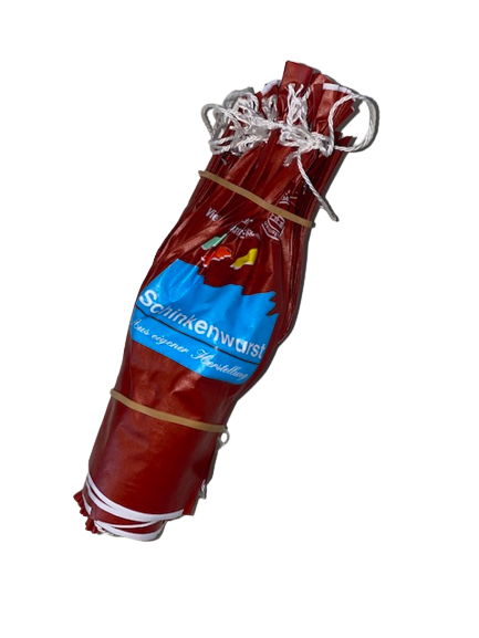 Walsroder - F plus braun, Hausdruck "Schinkenwurst", Kaliber 55/21 mm, 1 Bund Walsroder - F plus braun, Hausdruck "Schinkenwurst", Kaliber 55/21 mm, 1 Bund