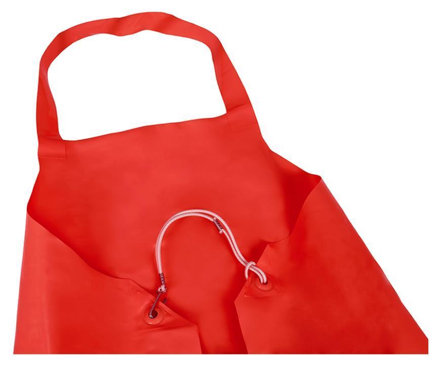 Best4Food - "Bären PU" Folienschürze, mit praktischen Gummiverschluss, rot, Größe: 130 cm