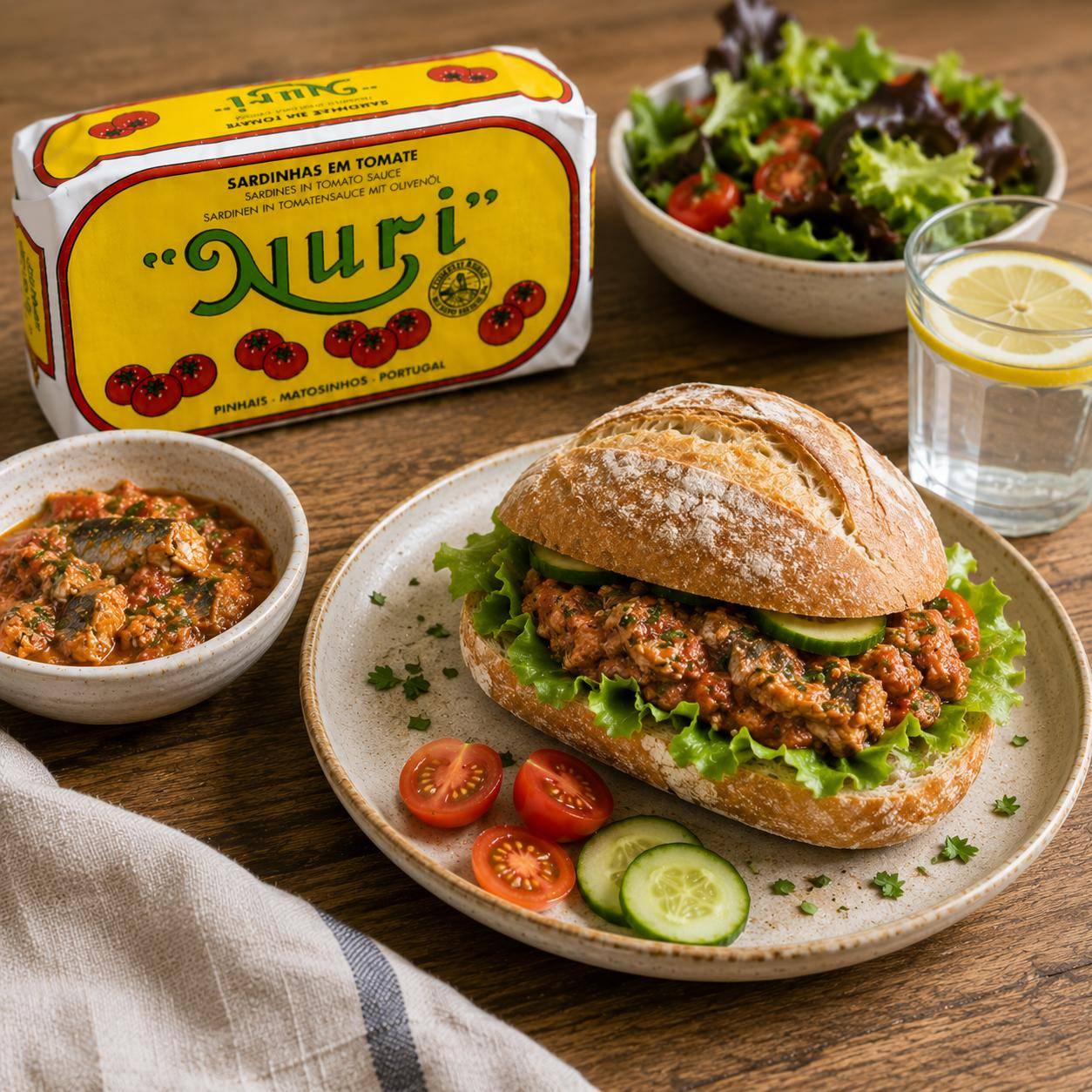 Nuri - Sardinen in pikanter Tomatensauce, 125 g Dose