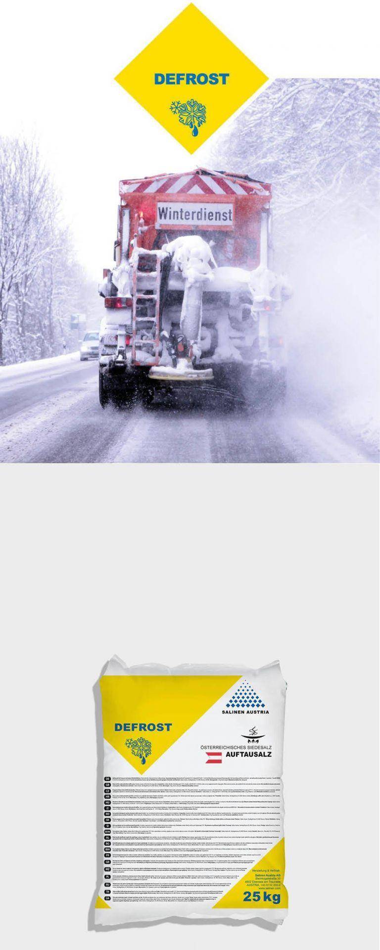 DEFROST - Auftausalz, Streusalz, 25 kg Sack DEFROST - Auftausalz, Streusalz, 25 kg Sack