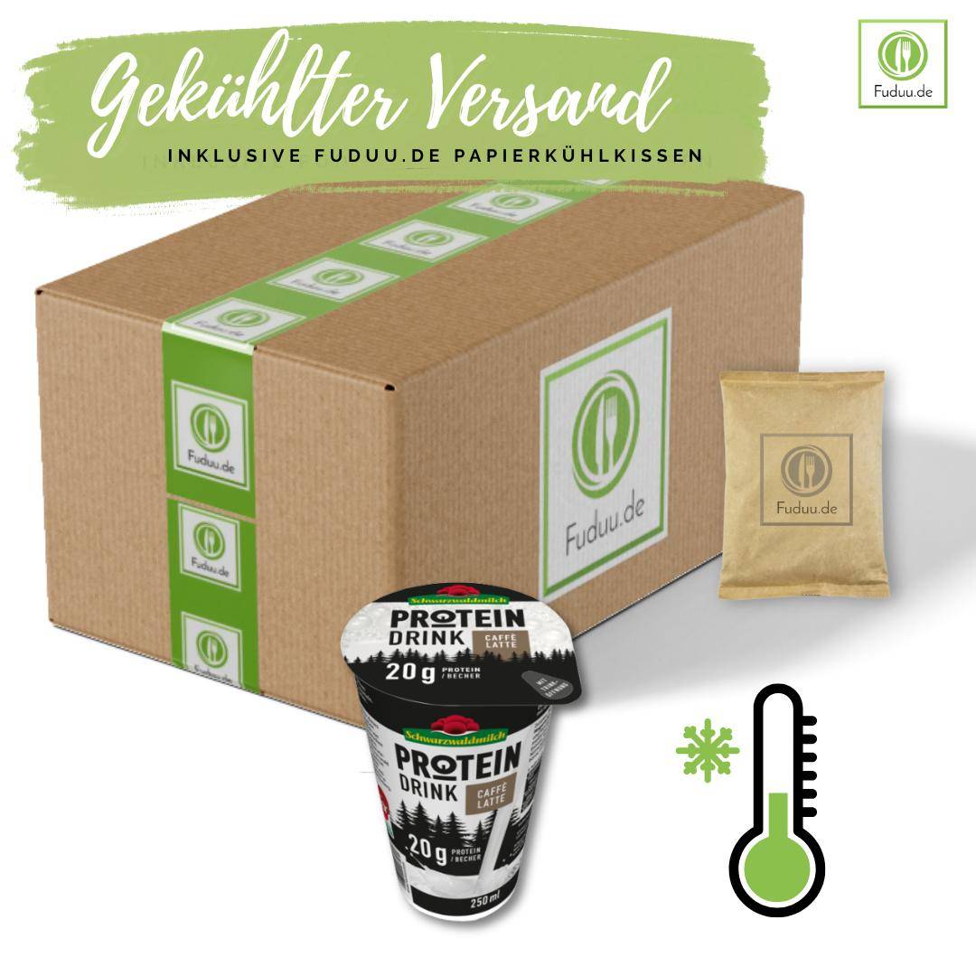 Schwarzwaldmilch - Protein Caffé Latte Drink 0,1% Fett, 10 x 250 ml Becher