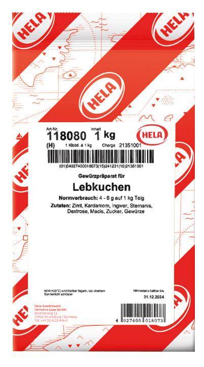 Hela - Lebkuchen Gewürz, 1 kg Beutel