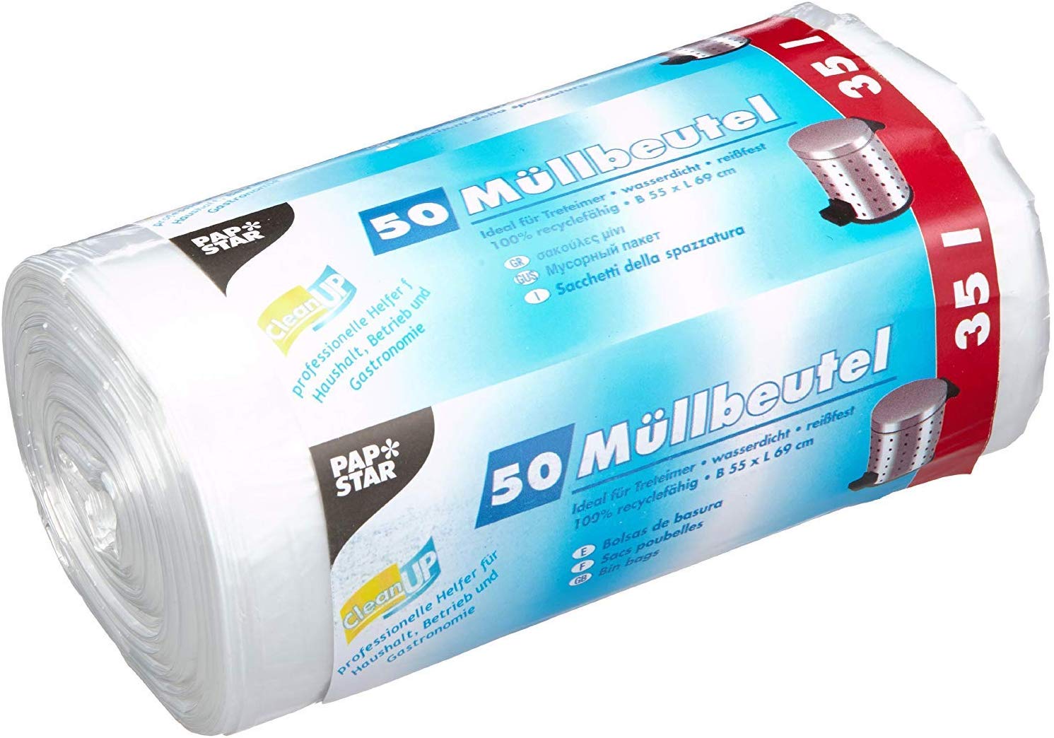 Papstar - Müllbeutel, 35 ltr, transp., 4 x 50 Stück