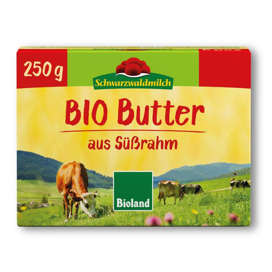 Schwarzwaldmilch - Bio Süßrahmbutter, 250 g Packung