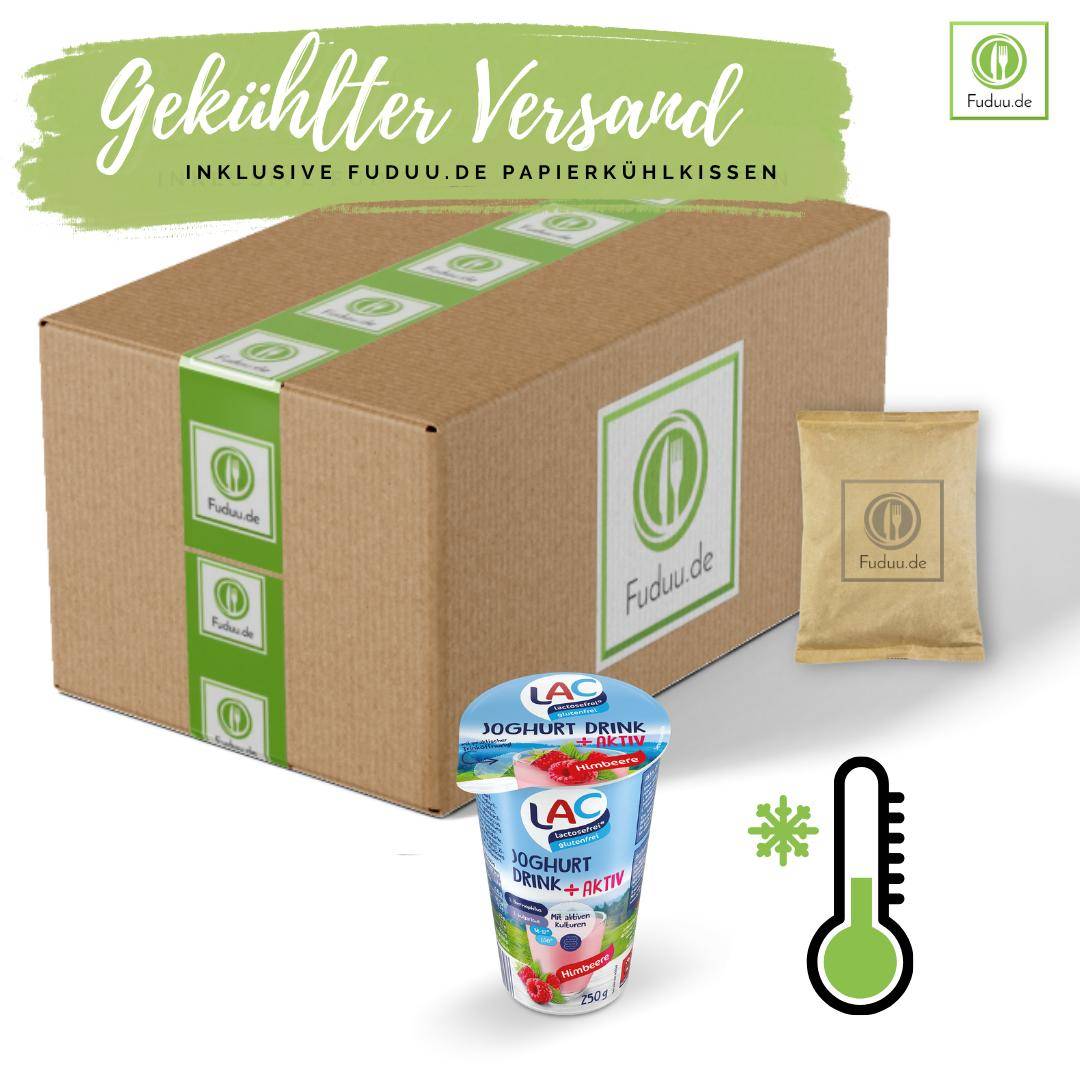 LAC - laktosefreier Joghurtdrink AKTIV Himbeere, 10 x 250g Becher