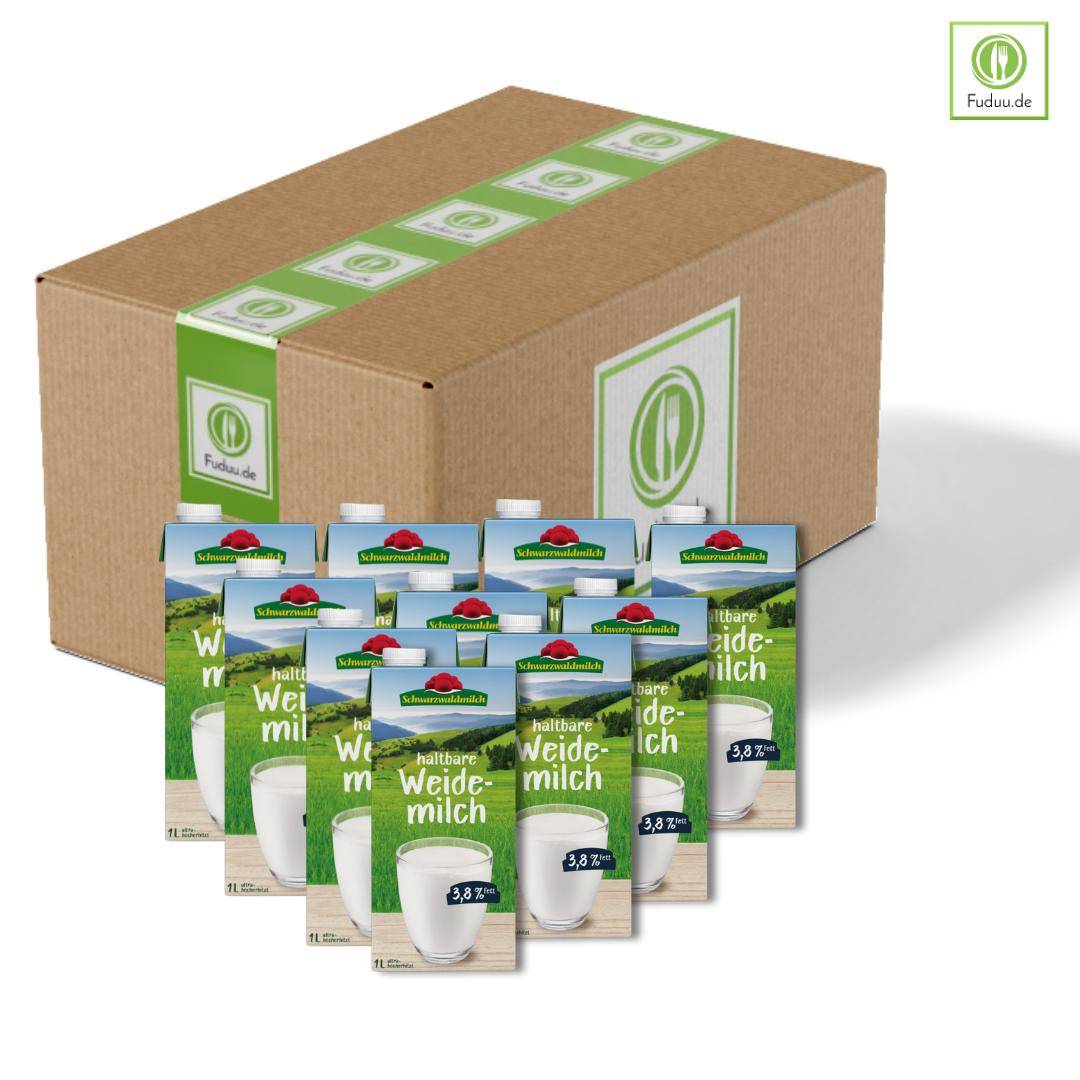 Schwarzwaldmilch - H-Weidemilch 3,8%, 12 x 1 Liter Schwarzwaldmilch - H-Weidemilch 3,8%, 12 x 1 Liter
