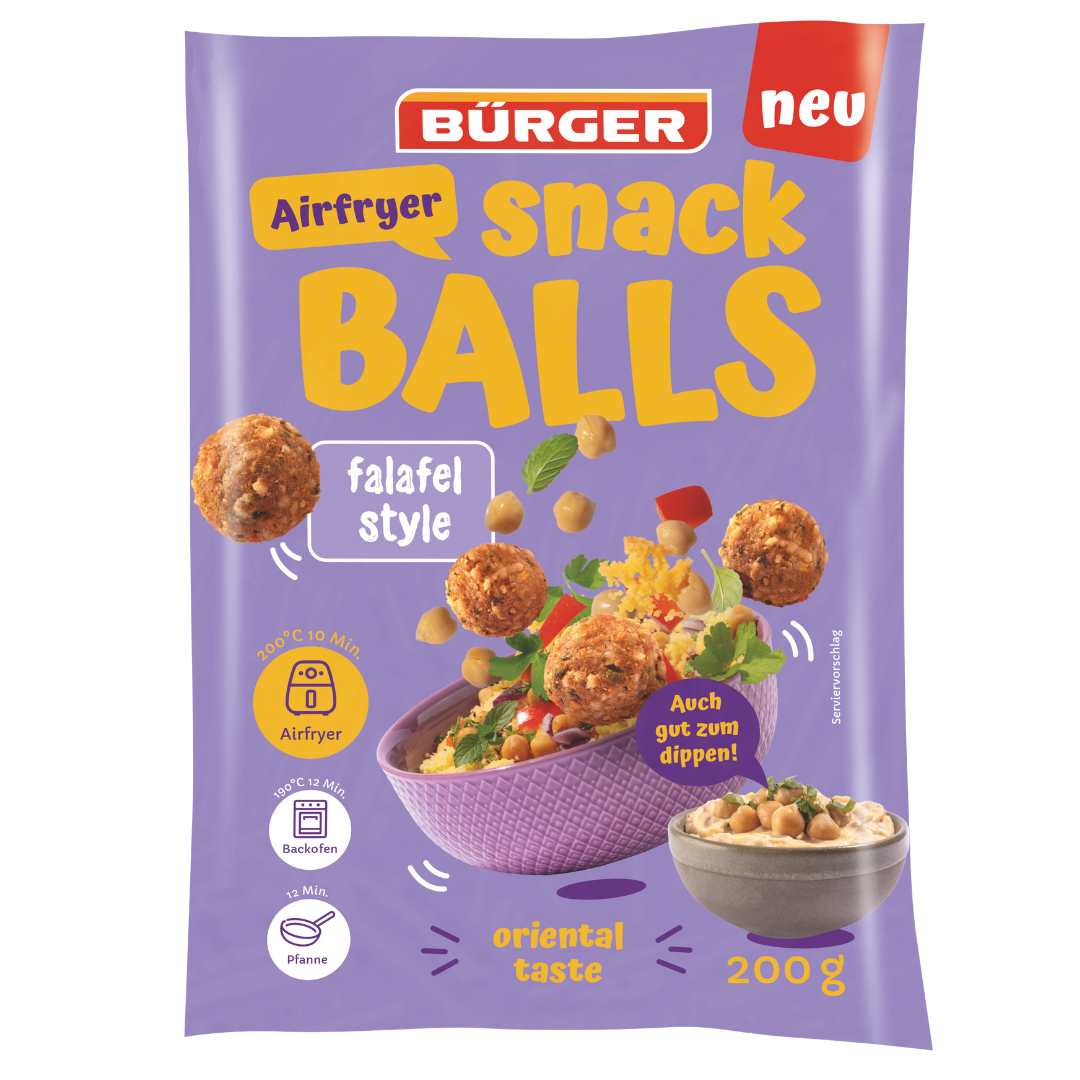 Bürger - Airfryer Snack Balls Falafel, 200 g Beutel Bürger - Airfryer Snack Balls Falafel, 200 g Beutel