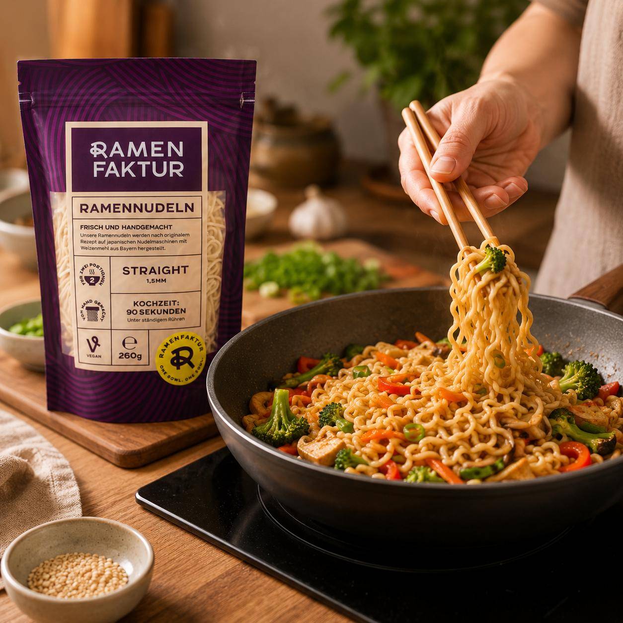 Ramenfaktur - Ramen Nudeln Straight, 260 g Beutel