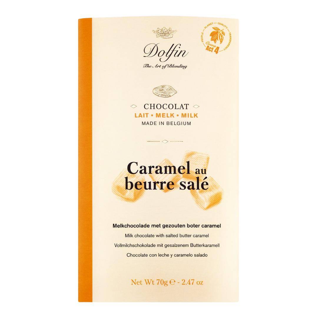 Dolfin - Vollmilchschokolade mit gesalzenem Butterkaramell, 70 g Stück