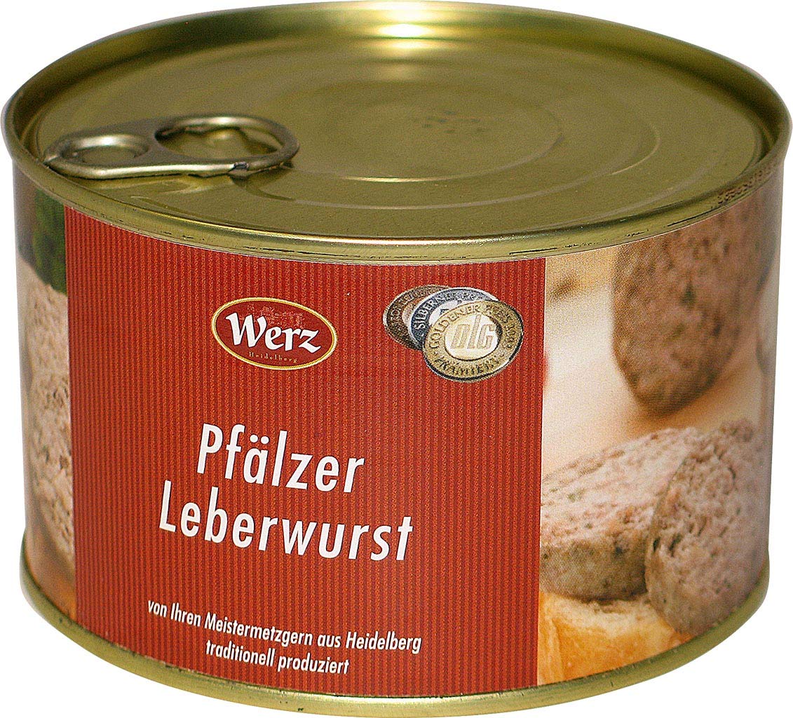 Werz - Vollkonserven Pfälzer Leberwurst (fein), 200 g Dose Werz - Vollkonserven Pfälzer Leberwurst (fein), 200 g Dose
