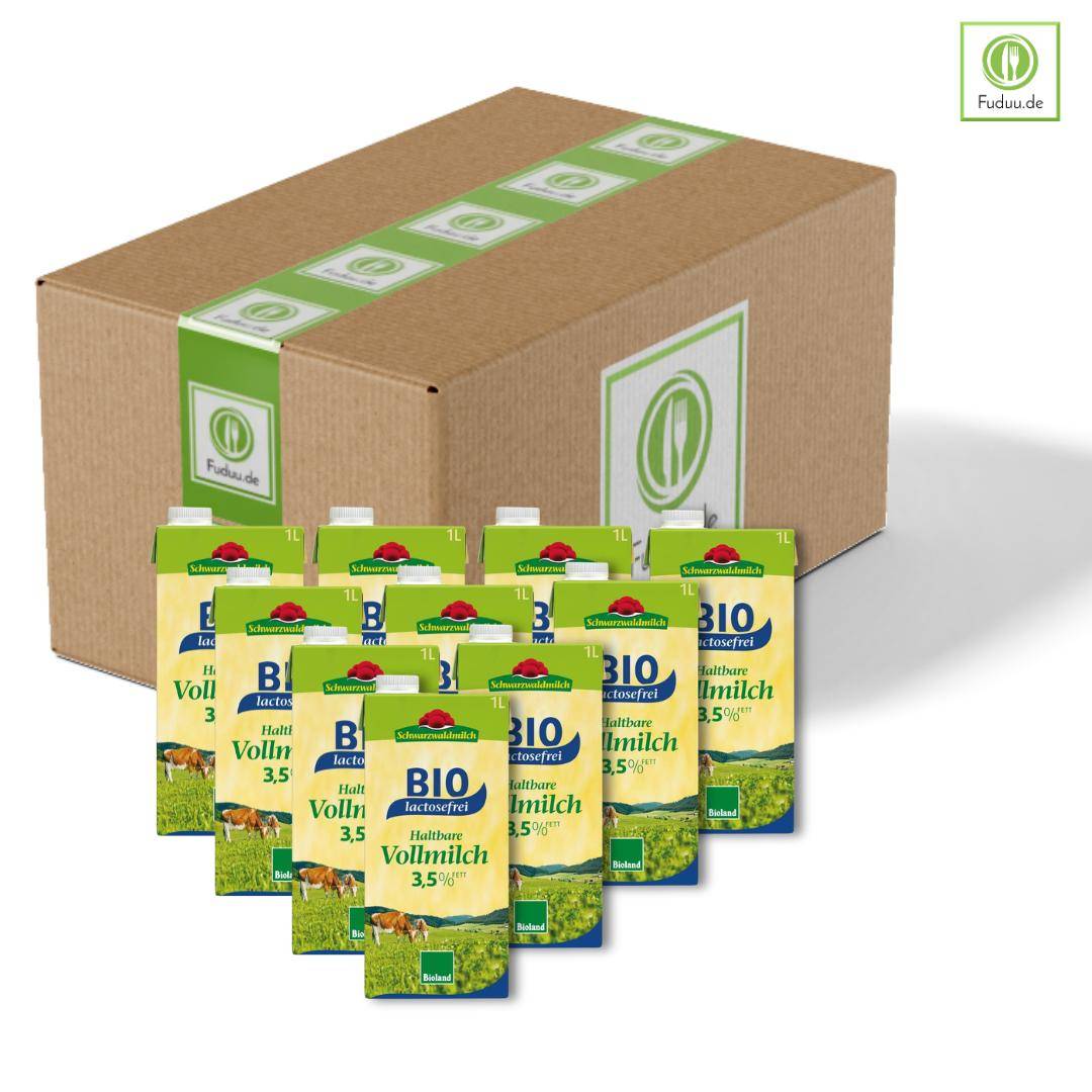 Schwarzwaldmilch Bioland - H-Vollmilch 3,5%, lactosefrei, 12 x 1 Liter Schwarzwaldmilch Bioland - H-Vollmilch 3,5%, lactosefrei, 12 x 1 Liter