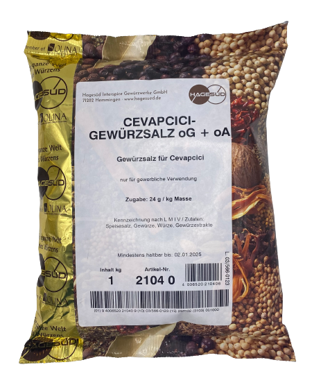 Hagesüd - Cevapcici Gewürzsalz, 1 kg Beutel Hagesüd - Cevapcici Gewürzsalz, 1 kg Beutel