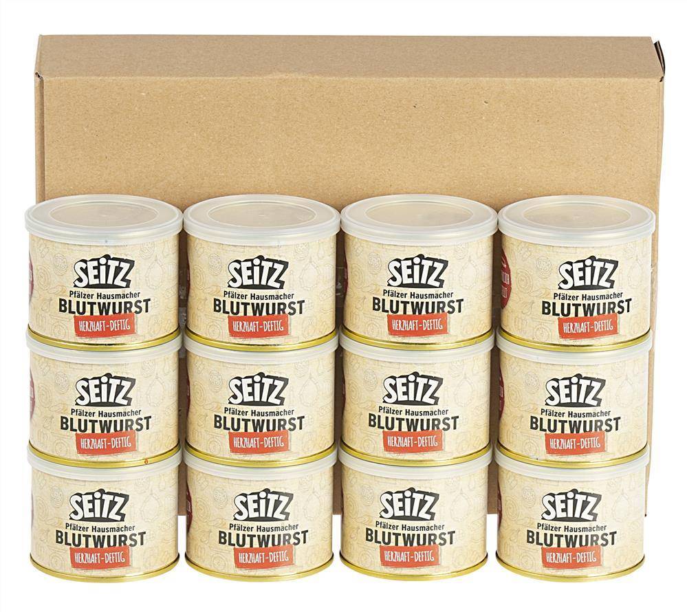 Seitz - Vollkonserven Blutwurst, 12 x 200 g Dose